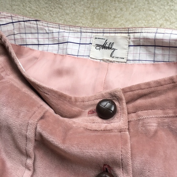 Rose blush velvet skirt from Milly of New York vintage - Picture 3 of 4